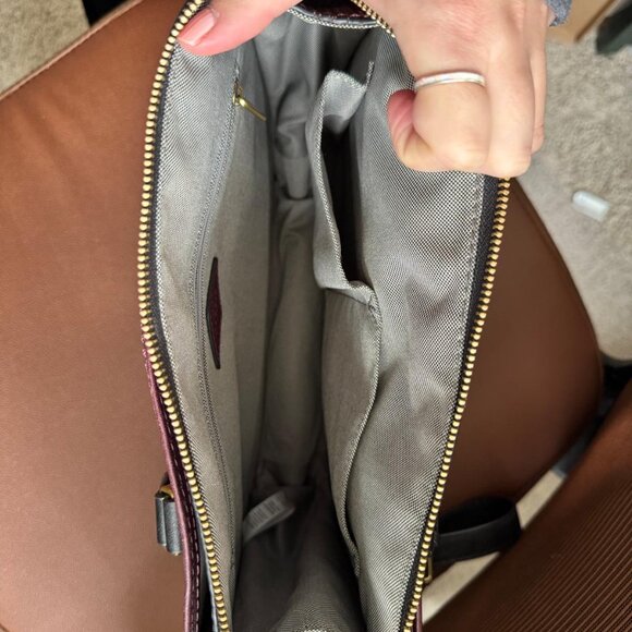 Fossil Ryder Leather Satchel - Fig Colour - Picture 5 of 7